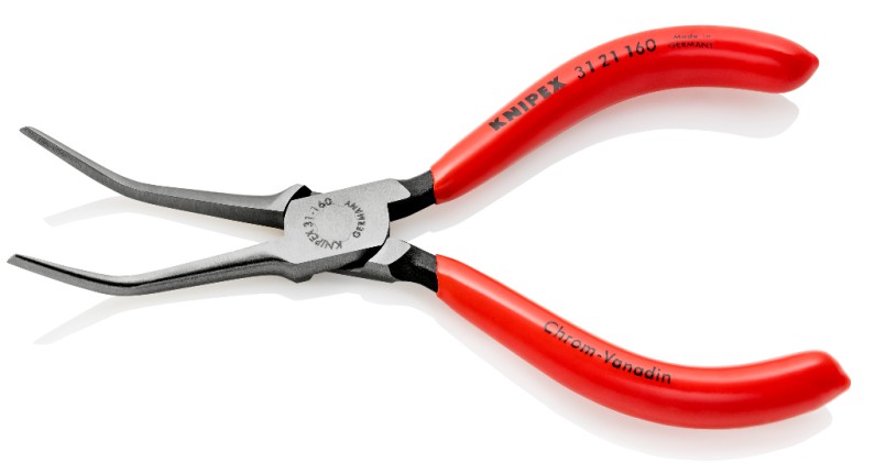 Длинногубцы KNIPEX KN-3121160SB острые, плоские гладкие губки 55 мм 45°, длина 160 - изображение 2