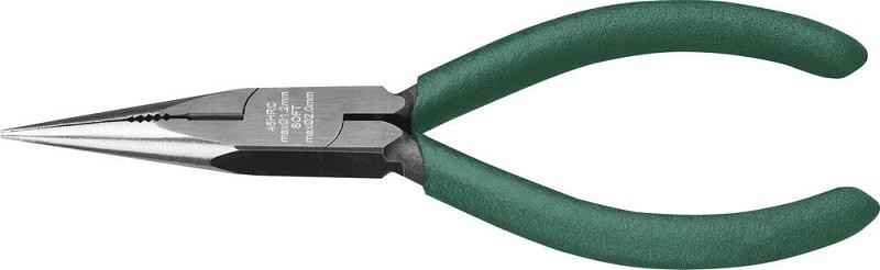 Длинногубцы KRAFTOOL "KRAFT-MINI" обливные рукоятки, crv сталь, 140мм 220017-3-14_z01