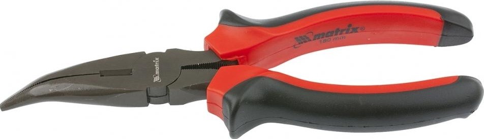 Длинногубцы MATRIX "Black Nickel" 160 мм, изогнутые, двухкомпонентные рукоятки 17458 17458 - изображение 2