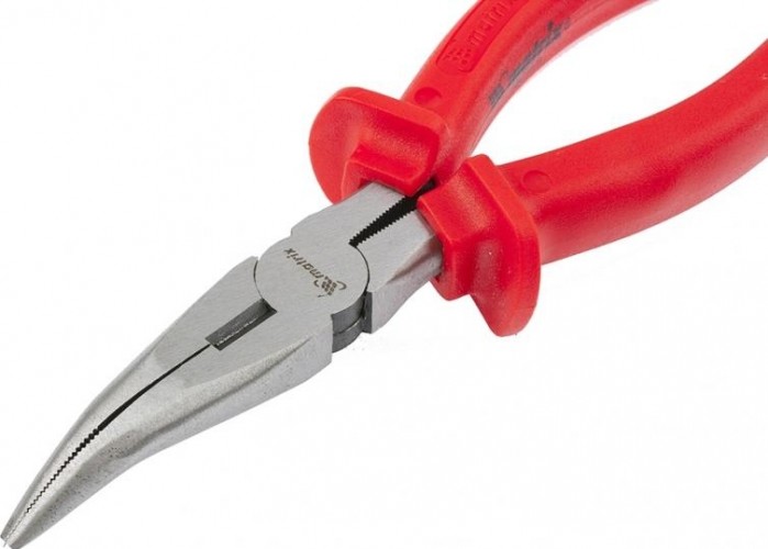 Длинногубцы MATRIX "Econom" 200 мм, изогнутые, пластмассовые рукоятки 17496 17496 - изображение 3