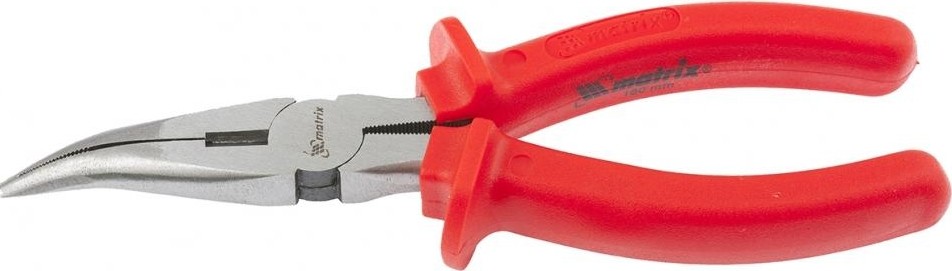 Длинногубцы MATRIX "Econom" 200 мм, изогнутые, пластмассовые рукоятки 17496 17496 - изображение 2