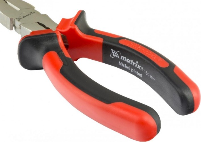 Длинногубцы MATRIX "NICKEL" 160 мм, изогнутые, двухкомпонентные рукоятки 17420 17420 - изображение 3