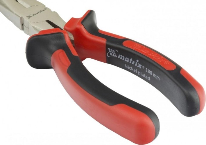 Длинногубцы MATRIX "NICKEL" 180 мм, двухкомпонентные рукоятки 17166 17166 - изображение 3
