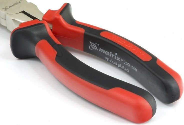 Длинногубцы MATRIX "NICKEL" 200 мм, изогнутые, двухкомпонентные рукоятки 17424 17424 - изображение 3