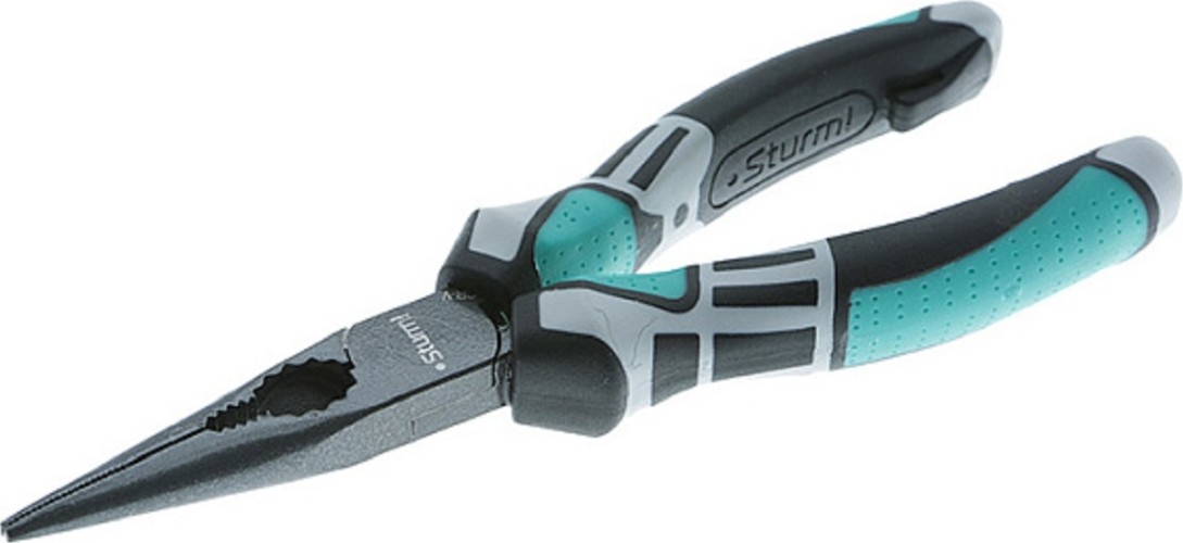 Длинногубцы Sturm 1020-13-3-160 160мм, crv, тефлоновое покрытие, tpe рукоятки
