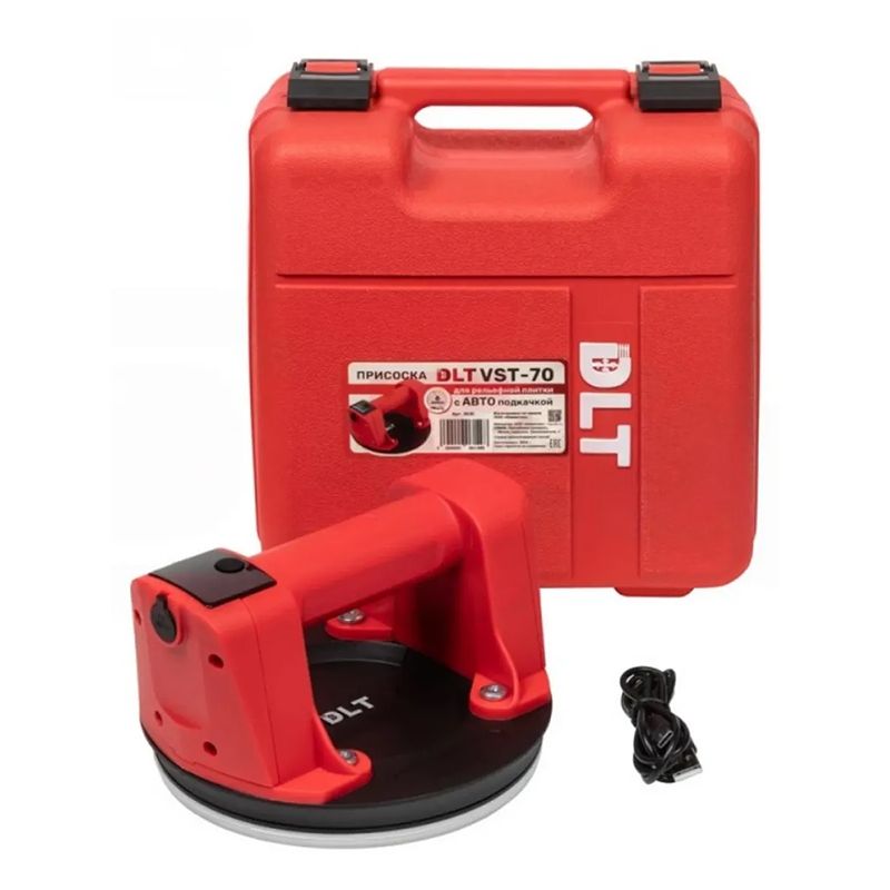 Присоска электрическая DLT VST-70 для гладкой и рельефной плитки с АВТО подкачкой 6" - изображение 2