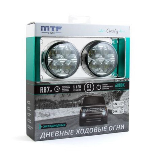 Дневные ходовые огни светодиодные MTF LIGHT "COUNTRY" 12/24В, 8Вт, 6000К, E1, ECE R87 Вт, 6000К, E1, ECE R87  LDL70 - изображение 4