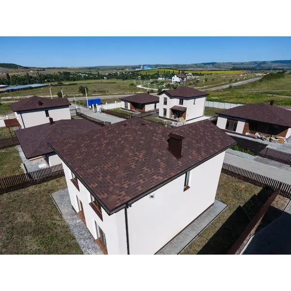 Гибкая черепица DÖCKE Pie Евразия лабиринт коричневый 3 м2 - изображение 6