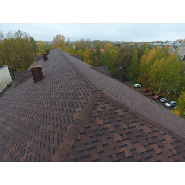Гибкая черепица DÖCKE Pie Евразия лабиринт коричневый 3 м2 - изображение 7