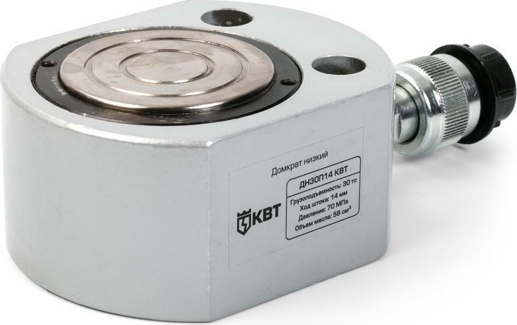 Домкрат гидравлический низкий КВТ ДН50П16 (50 т - 66/82 мм) 74329 74329