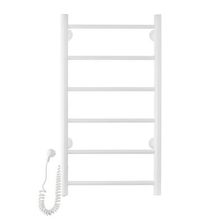 Электрический полотенцесушитель лесенка Domoterm DMT 109-6 40х80 БЕЛ EK L - изображение 5