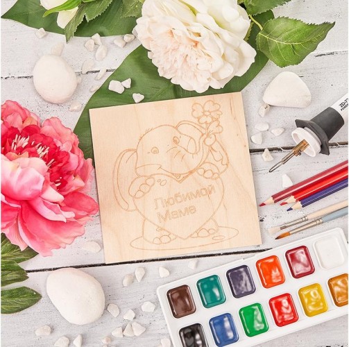 Доска для выжигания REXANT ДВ0930 «поздравление», 150х150 мм, 1 шт. 12-0930 - изображение 3