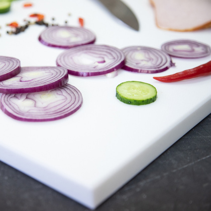 Доска разделочная 530х325х18 мм белая пластик - изображение 5