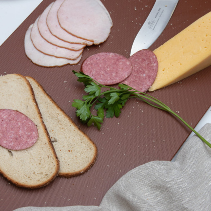 Доска разделочная 530х325х18 мм коричневая пластик - изображение 5