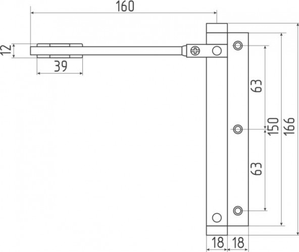 Доводчик дверной НОРА-М 101 пружинный "Серебро" 16741 - изображение 2