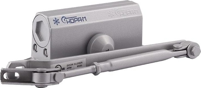 Доводчик дверной НОРА-М 2S морозостойкий "Серый" 4987