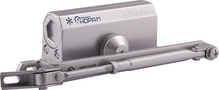 Доводчик дверной НОРА-М 2S морозостойкий "Серебро" 4988