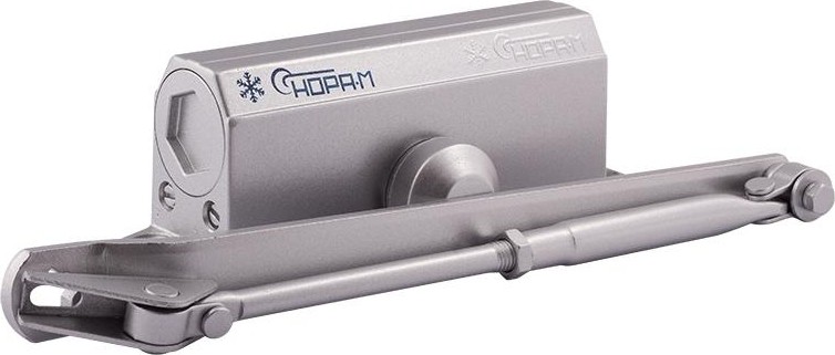 Доводчик дверной НОРА-М 3S бол. морозостойкий "Серебро" 4993