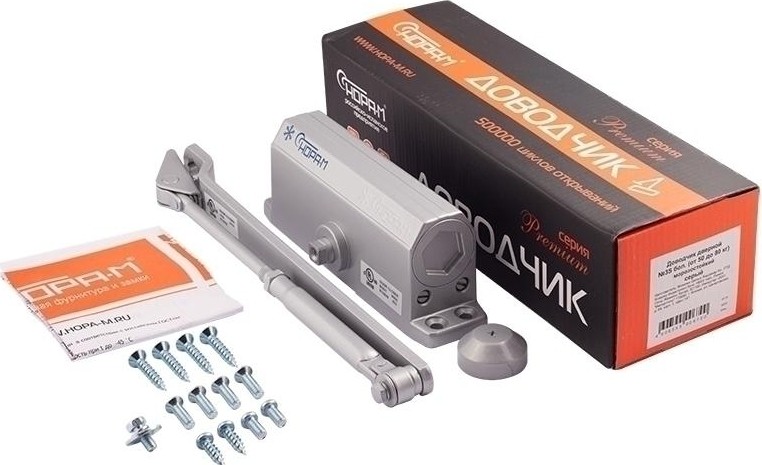 Доводчик дверной НОРА-М 3S бол. морозостойкий "Серый" 4992 - изображение 2