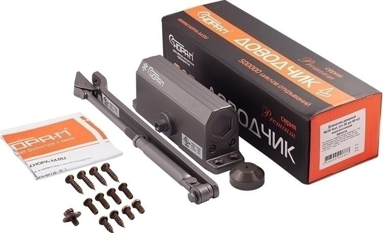 Доводчик дверной НОРА-М 3S бол. морозостойкий "Графит/Бронза" 4990 - изображение 2