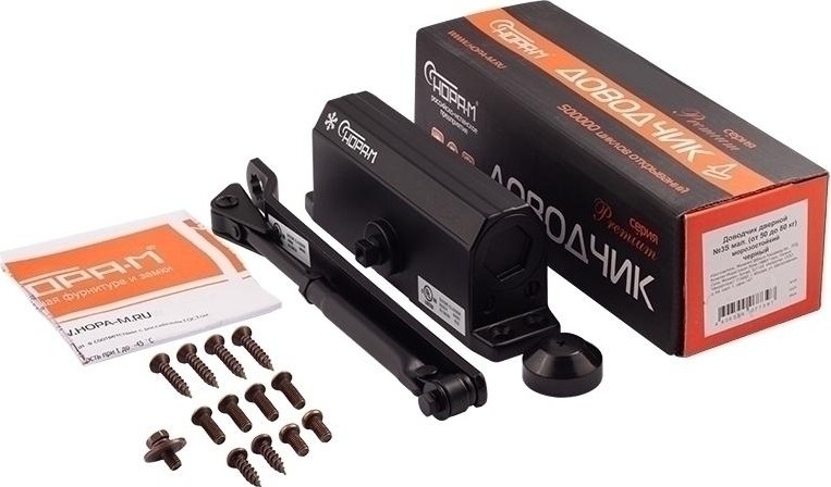 Доводчик дверной НОРА-М 3S мал. морозостойкий "Черный" 16221 - изображение 2