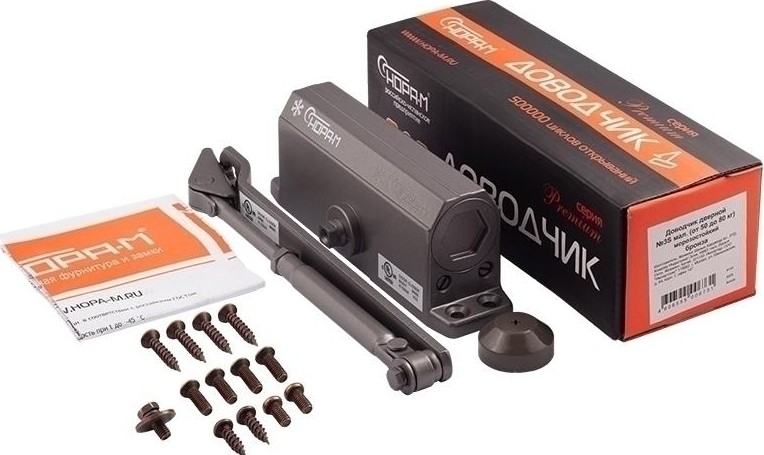 Доводчик дверной НОРА-М 3S мал. морозостойкий "Графит/Бронза" 4995 - изображение 2