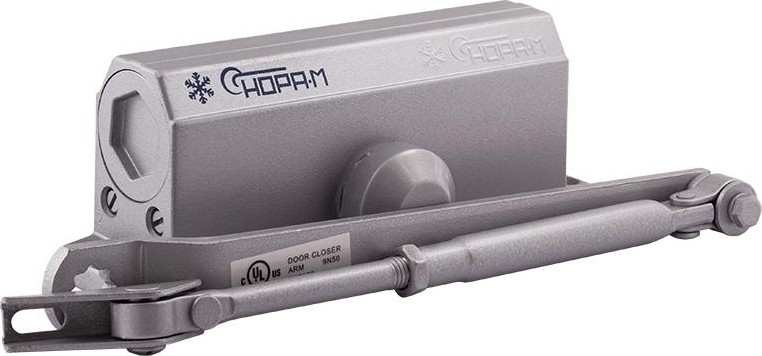 Доводчик дверной НОРА-М 3S мал. морозостойкий "Серый" 4997
