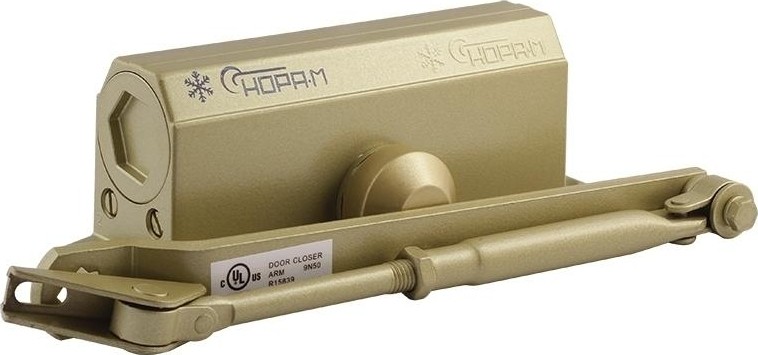 Доводчик дверной НОРА-М 3S мал. морозостойкий "Золото" 4996