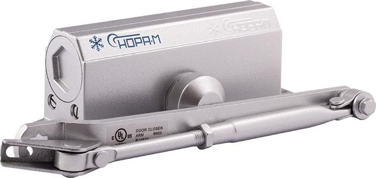 Доводчик дверной НОРА-М 3S мал. морозостойкий "Серебро" 4998