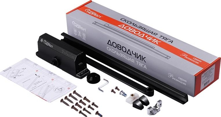 Доводчик дверной НОРА-М 3S Slider морозостойкий "Черный" 18947 - изображение 2