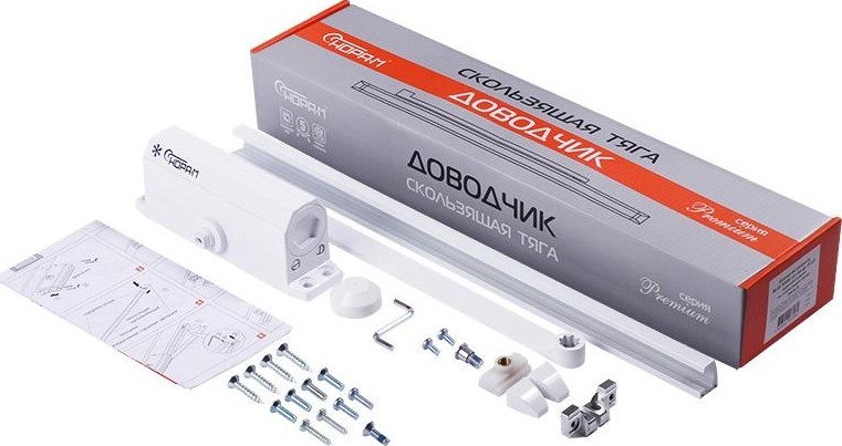 Доводчик дверной НОРА-М 3S Slider морозостойкий "Белый" 18762 - изображение 3