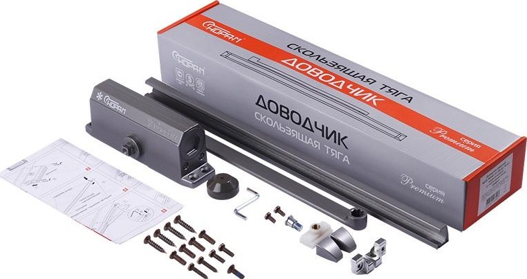Доводчик дверной НОРА-М 3S Slider морозостойкий "Графит" 18763 - изображение 2