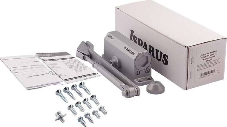 Доводчик дверной НОРА-М 410 ISPARUS морозостойкий "Серый" 17198 - изображение 2