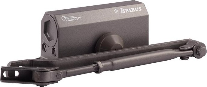 Доводчик дверной НОРА-М 410 ISPARUS морозостойкий "Графит" 17197