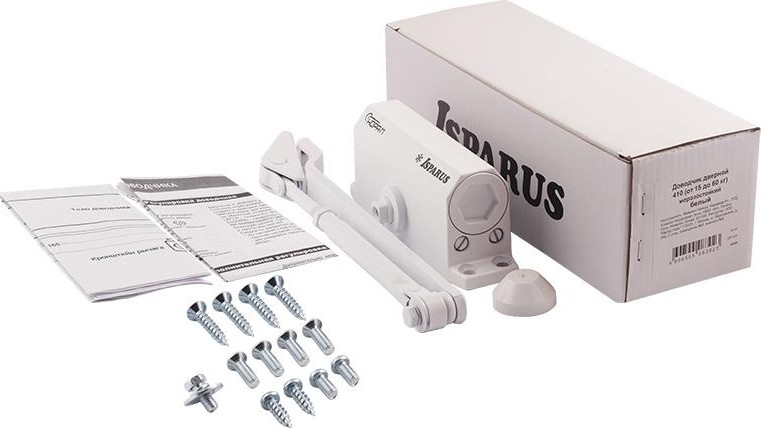 Доводчик дверной НОРА-М 410F ISPARUS с фиксацией "Белый" 18399 - изображение 3