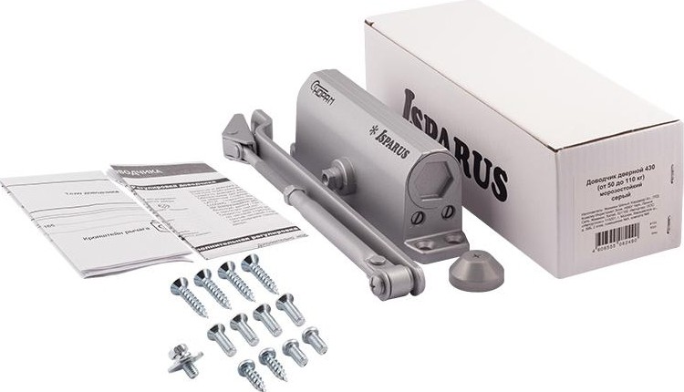 Доводчик дверной НОРА-М 430 ISPARUS морозостойкий "Серый" 16820 - изображение 2