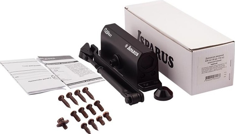 Доводчик дверной НОРА-М 430 ISPARUS морозостойкий "Черный" 17195 - изображение 2