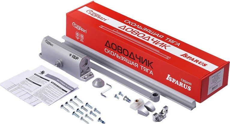 Доводчик дверной НОРА-М 430 Slider ISPARUS морозостойкий "Серый" 18777 - изображение 2