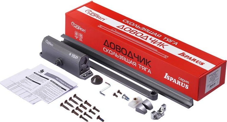 Доводчик дверной НОРА-М 430 Slider ISPARUS морозостойкий "Графит" 18774 - изображение 2