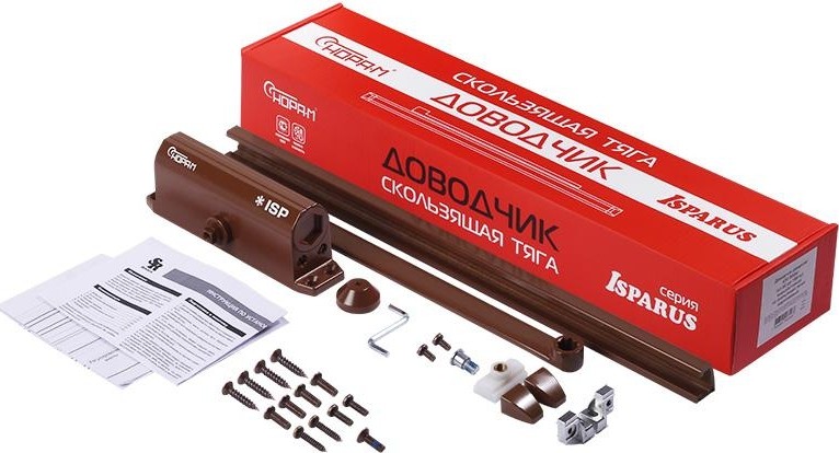 Доводчик дверной НОРА-М 430 Slider ISPARUS морозостойкий "Коричневый" 18778 - изображение 2