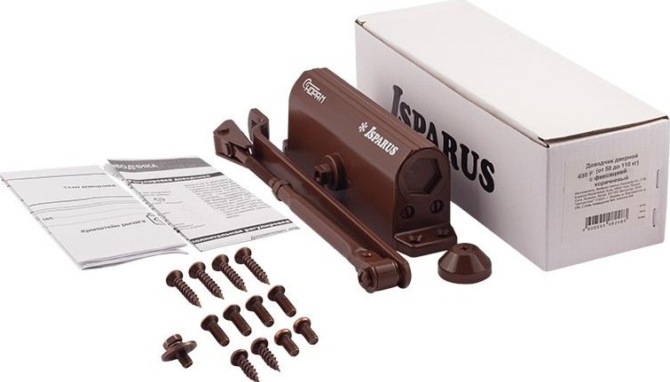 Доводчик дверной НОРА-М 430F ISPARUS с фиксацией "Коричневый" 18407 - изображение 2