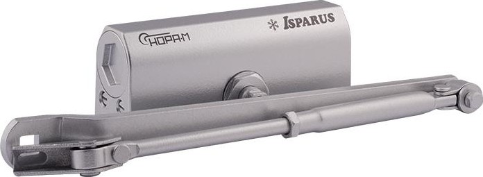 Доводчик дверной НОРА-М 440 ISPARUS морозостойкий "Серебро" 17202