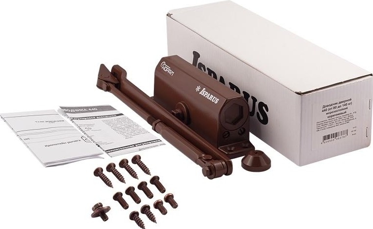 Доводчик дверной НОРА-М 440 ISPARUS морозостойкий "Коричневый" 17205 - изображение 2