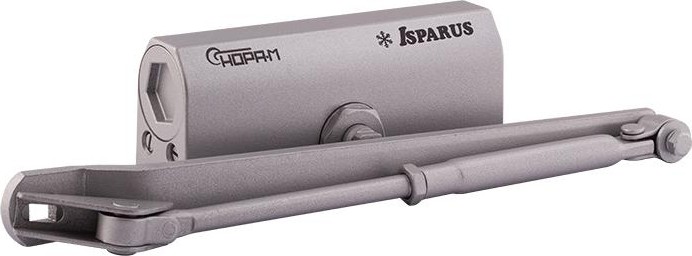 Доводчик дверной НОРА-М 440 ISPARUS морозостойкий "Серый" 17204