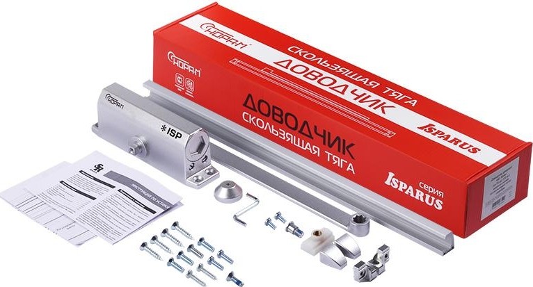 Доводчик дверной НОРА-М 440 Slider ISPARUS морозостойкий "Серебро" 18782 - изображение 2