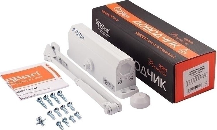 Доводчик дверной НОРА-М 4S морозостойкий "Белый" 4999 - изображение 3