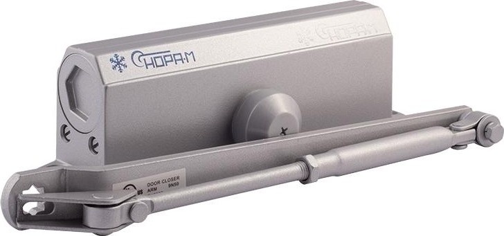 Доводчик дверной НОРА-М 4S морозостойкий "Серый" 5002