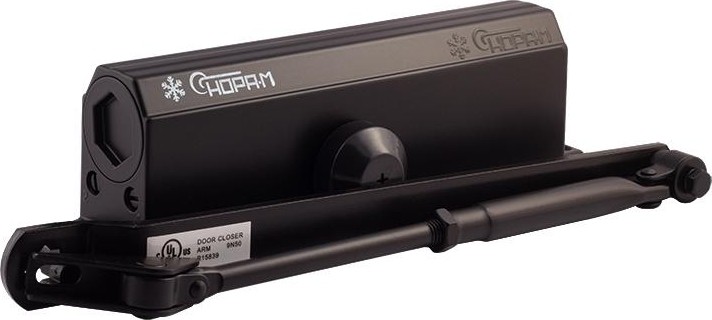 Доводчик дверной НОРА-М 4S морозостойкий "Черный" 14879