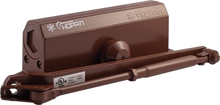 Доводчик дверной НОРА-М 4S морозостойкий "Коричневый" 15888