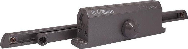 Доводчик дверной НОРА-М 4S Slider морозостойкий "Графит" 18768